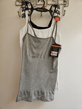Skinnygirl Seamless Shaping Camisole 3-Pack Size S Gray White Black NWT